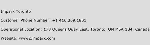 Impark Toronto Phone Number Customer Service