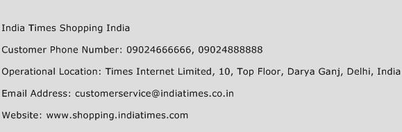 India Times Shopping India Phone Number Customer Service