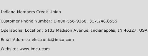 Indiana Members Credit Union Phone Number Customer Service
