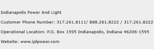 Indianapolis Power And Light Phone Number Customer Service