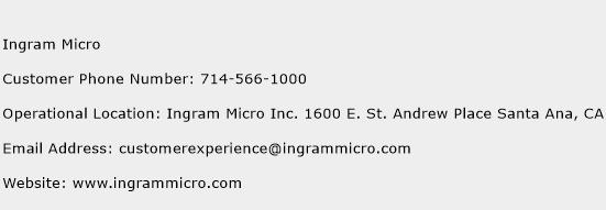 Ingram Micro Phone Number Customer Service