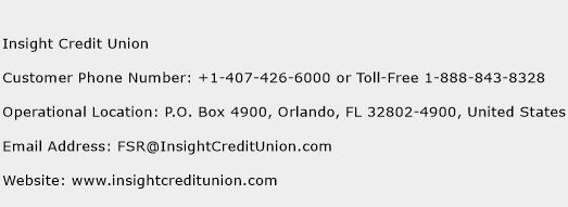 Insight Credit Union Phone Number Customer Service
