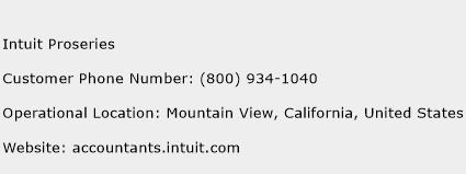 Intuit Proseries Phone Number Customer Service