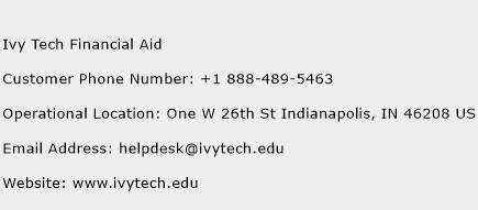 Ivy Tech Financial Aid Phone Number Customer Service