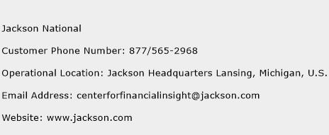 Jackson National Phone Number Customer Service