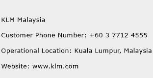 KLM Malaysia Phone Number Customer Service