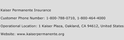 Kaiser Permanente Insurance Phone Number Customer Service