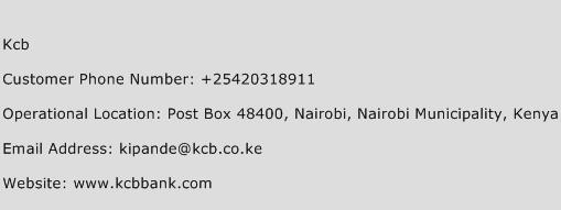 Kcb Phone Number Customer Service