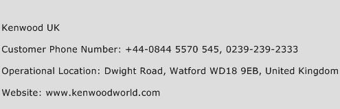 Kenwood UK Phone Number Customer Service