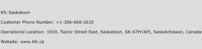 Kfc Saskatoon Phone Number Customer Service