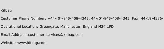 Kitbag Phone Number Customer Service
