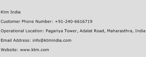Ktm India Phone Number Customer Service