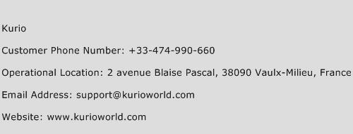 Kurio Phone Number Customer Service