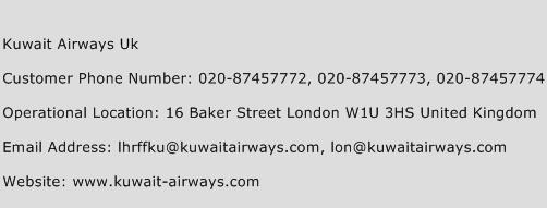 Kuwait Airways Uk Phone Number Customer Service