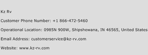 Kz Rv Phone Number Customer Service