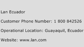 Lan Ecuador Phone Number Customer Service