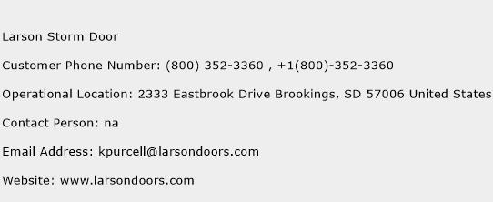 Larson Storm Door Phone Number Customer Service