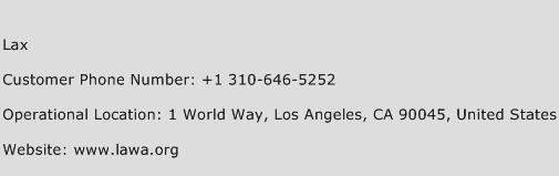 Lax Phone Number Customer Service