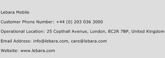 Lebara Mobile Phone Number Customer Service