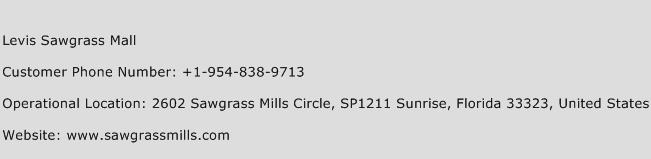 Levis Sawgrass Mall Phone Number Customer Service
