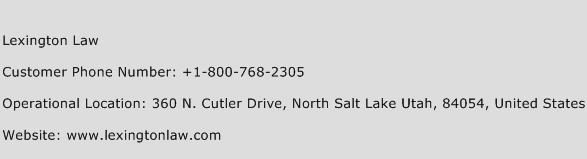 Lexington Law Phone Number Customer Service