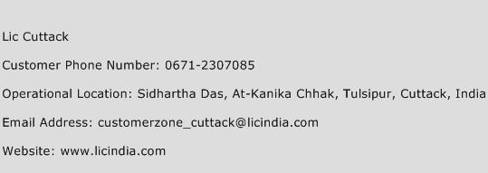 Lic Cuttack Phone Number Customer Service