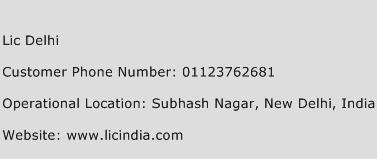 Lic Delhi Phone Number Customer Service