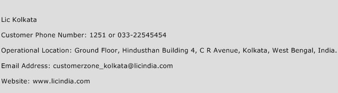 Lic Kolkata Phone Number Customer Service