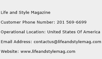 Life and Style Magazine Phone Number Customer Service