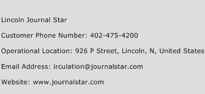 Lincoln Journal Star Phone Number Customer Service