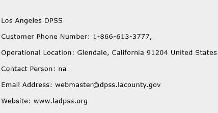 Los Angeles DPSS Phone Number Customer Service
