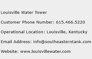 Louisville Water Tower Phone Number Customer Service