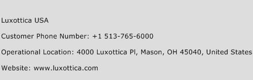 Luxottica USA Phone Number Customer Service