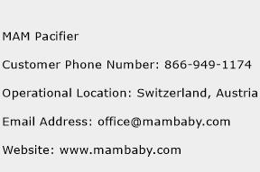 MAM Pacifier Phone Number Customer Service