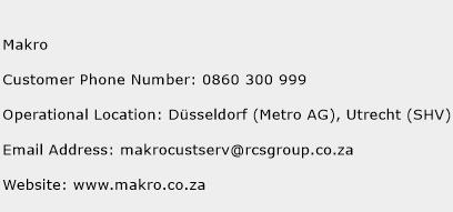 Makro Phone Number Customer Service