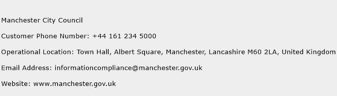 Manchester City Council Phone Number Customer Service