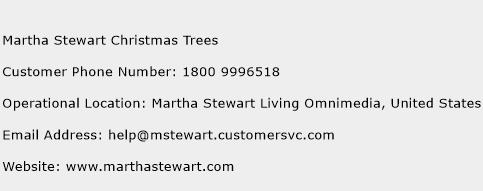 Martha Stewart Christmas Trees Phone Number Customer Service