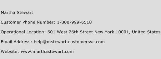 Martha Stewart Phone Number Customer Service