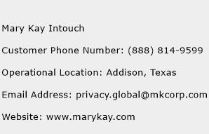 Mary Kay Intouch Phone Number Customer Service
