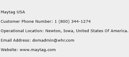 Maytag USA Phone Number Customer Service