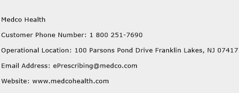Medco Health Phone Number Customer Service