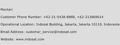 Mentari Phone Number Customer Service