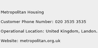 Metropolitan Housing Phone Number Customer Service