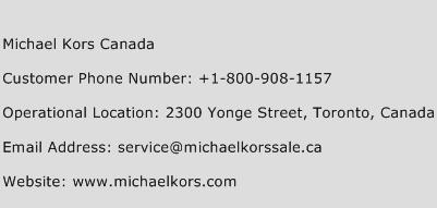 Michael Kors Canada Phone Number Customer Service