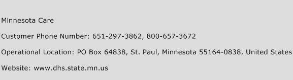 Minnesota Care Phone Number Customer Service