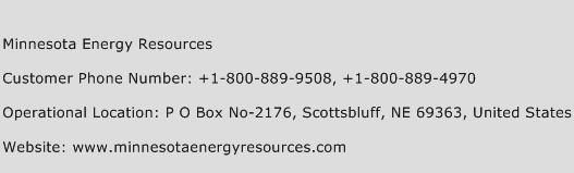 Minnesota Energy Resources Phone Number Customer Service
