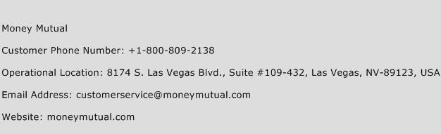 Money Mutual Phone Number Customer Service