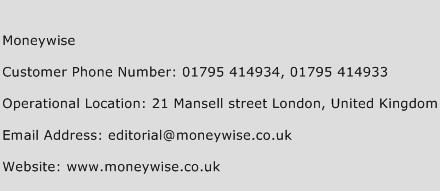 Moneywise Phone Number Customer Service
