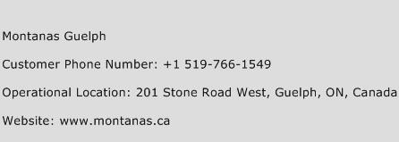 Montanas Guelph Phone Number Customer Service