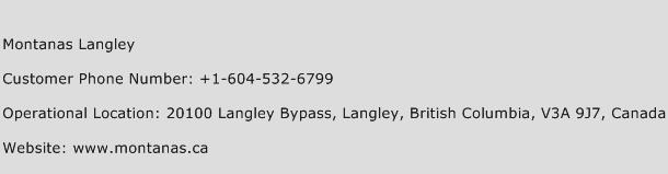 Montanas Langley Phone Number Customer Service